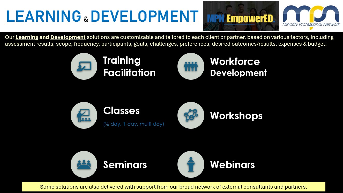 MPN Learning and Development | Traning, Facilitation, Workforce Development, Classes, Seminars, Webinars